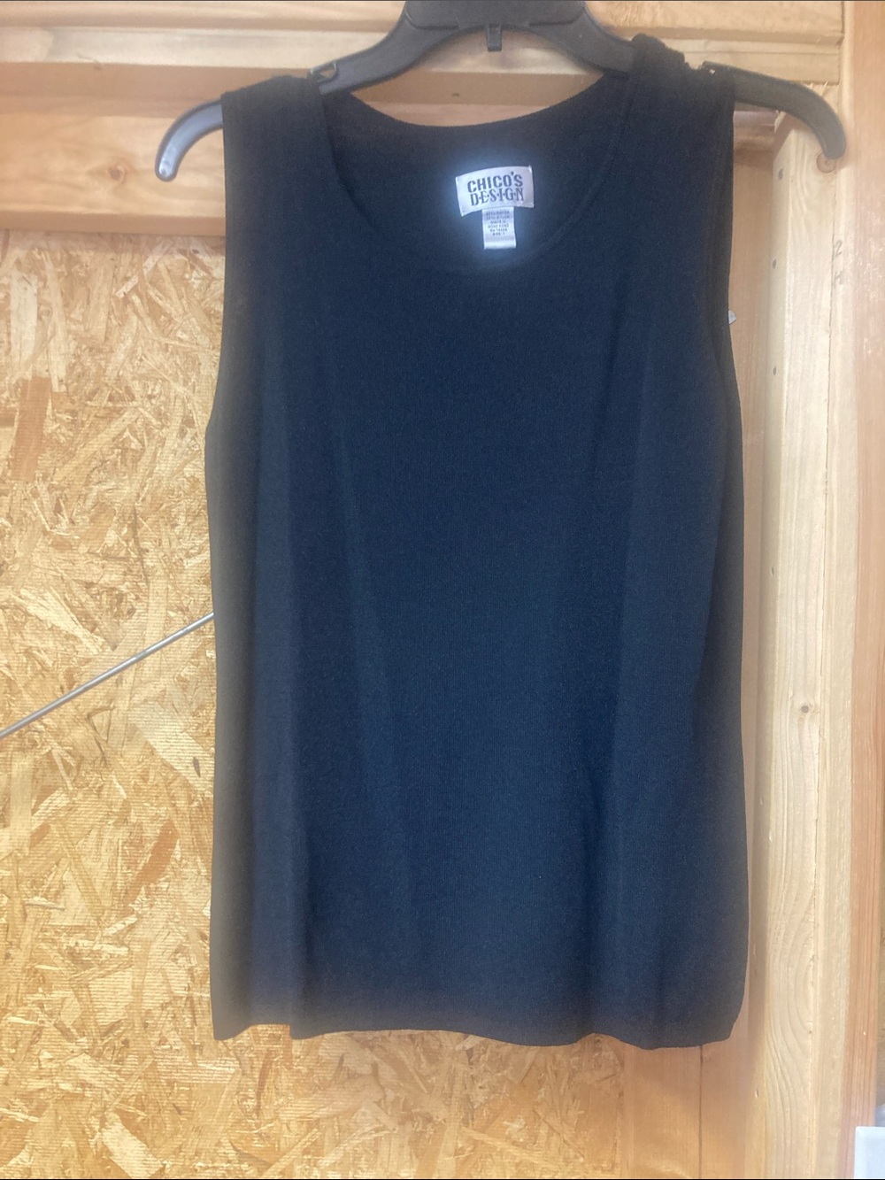 Chico's Black Sleeveless Knit Tee